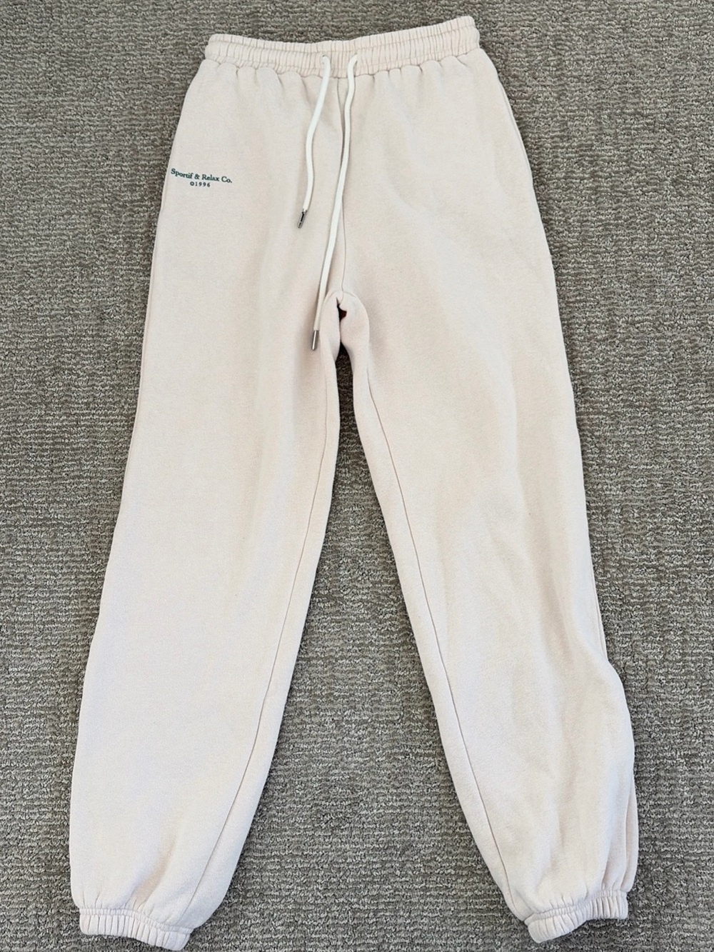 Princess Polly Cream Fleece Joggers with Drawstring Sportif & Relax Co.
